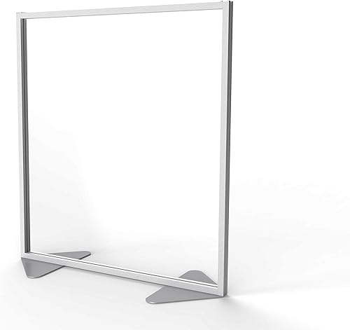 Vista 34 de Ghent Divisor de privacidad para separador de ambientes, pizarra blanca magnética de porcelana, doble cara con marco de aluminio y relleno de panel