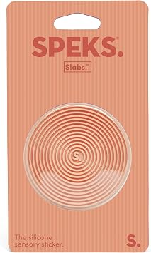 SPEKS Slabs Circle Groove Orange Textured Silicone Sensory Fidget Sticker