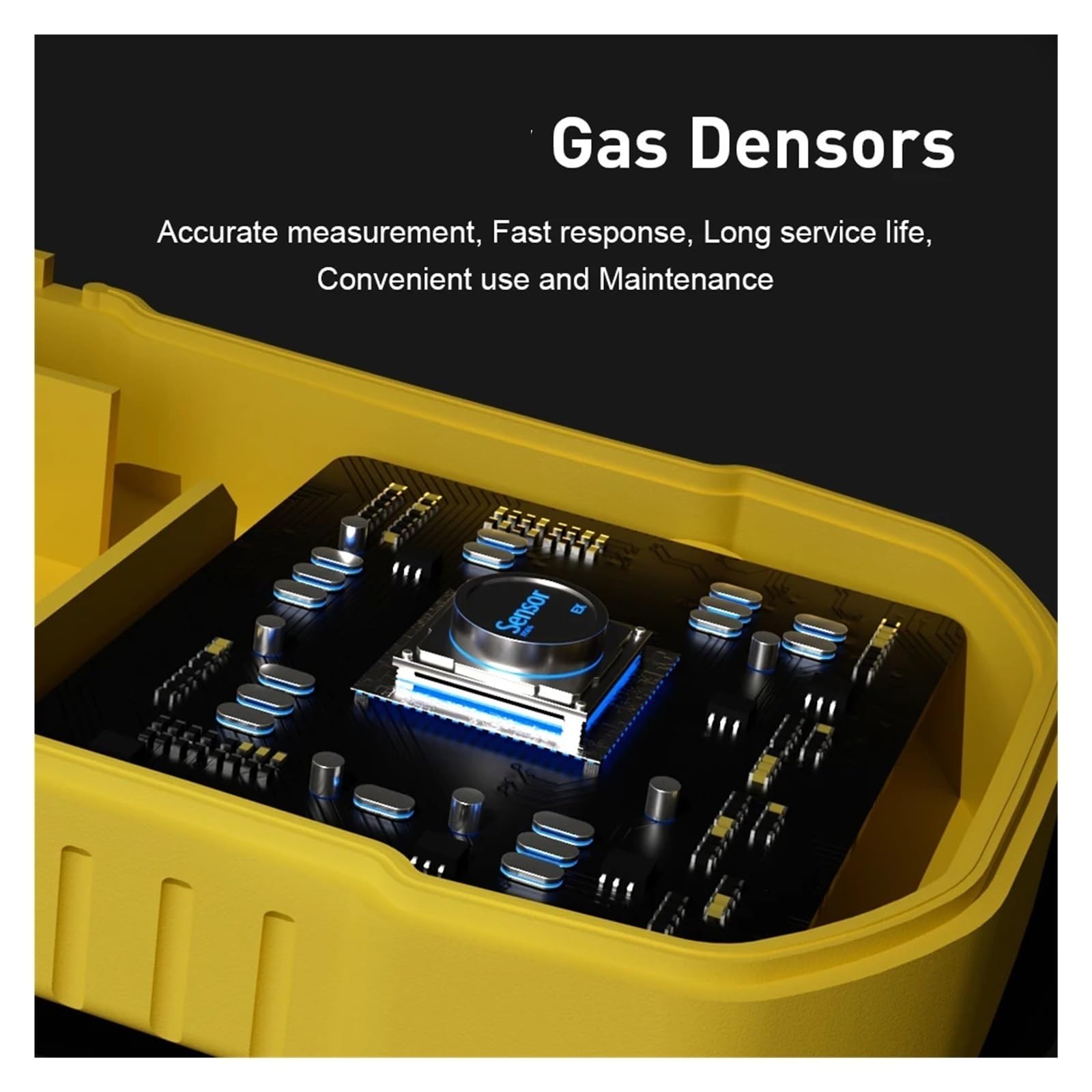 Detector de Gas portátil Industrial H2/CO/PH3/CO2/H2S/NH3/O2/NO2/NO/EX/CH4 Comprobador de Fugas de Gas de Alta precisión(H2-0-100PPM-1)