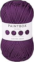 Vista 13 de Paintbox Yarns Hilo Aran 100% Algodón 1.76oz (50g), 93 Yardas (85m) - Lana Peinada Vino Tinto para Ganchillo o Tejer - Suave, Ligero para Suéteres