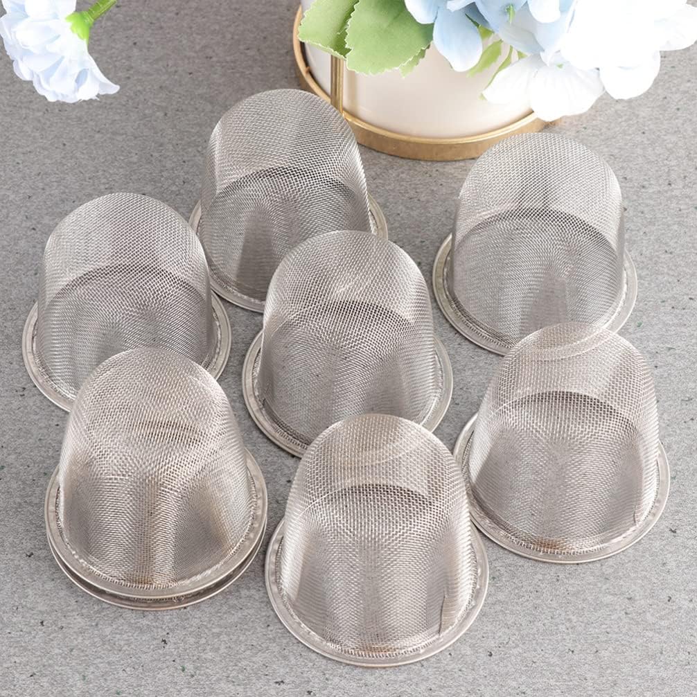 Hemoton Tea Strainer Fine Mesh Tea Filter Stainless Steel Infuser for Loose Leaf Brewing 2.83 X 2.83 X 1.96 in 10 Pack for Home and Office