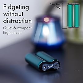 ONO Roller - Handheld Fidget Toy for Adults | Help Relieve Stress, Anxiety, Tension | Promotes Focus, Clarity | Compact, Portable Design (Junior Size/Aluminum, Teal)