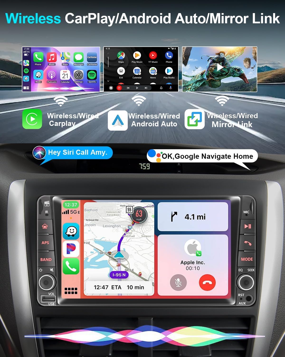 Plug and Play Car Stereo Radio for Subaru Forester 2009-2015/Subaru Impreza 2008-2014/Subaru WRX 2008-2015/Subaru WRX STI 2008-2015/Subaru XV Crosstrek 2012-2015 Support Carplay/Android Auto/BT/AM/FM