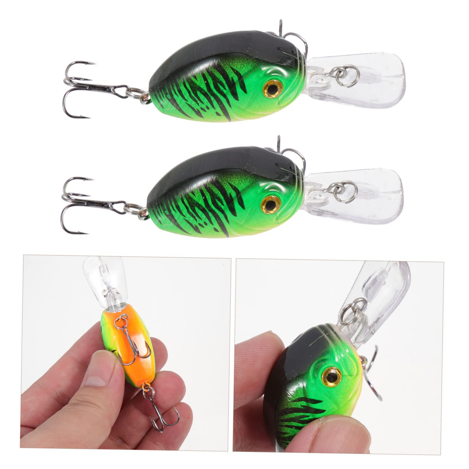 KOMBIUDA Faux appâts de pêche simulés pièges à ménés pour Poissons-appâts leurres de marigane équipement de pêche swimbait Faux appâts en Plastique leurre de pêche Portable Abdos