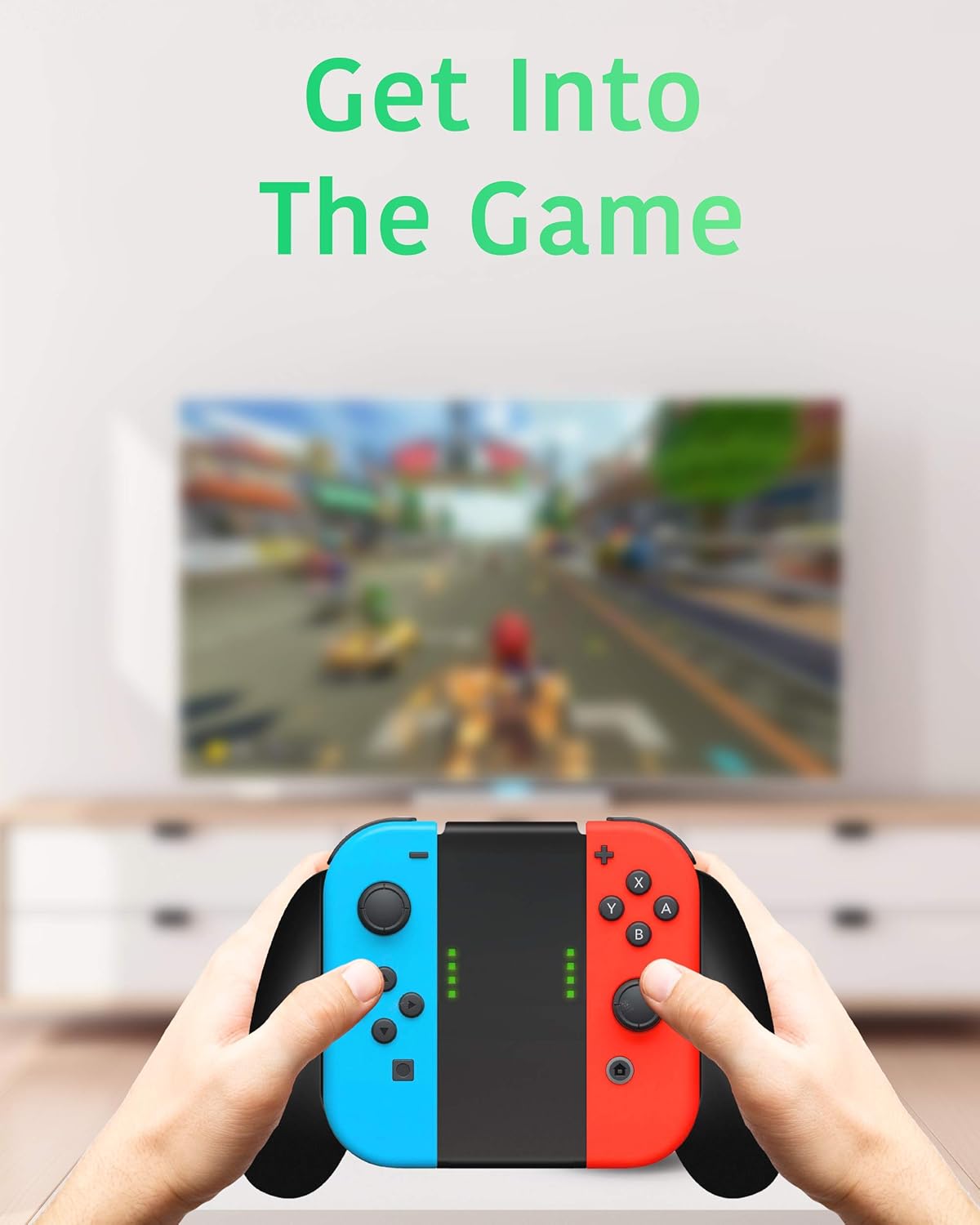 TALK WORKS 2-in-1 Dual Grip Joycon Charging Controller for Nintendo Switch - Comfort Grip Left/Right Joycons Charger Wireless Remote or Single Joy-Con Grip Option : Everything Else
