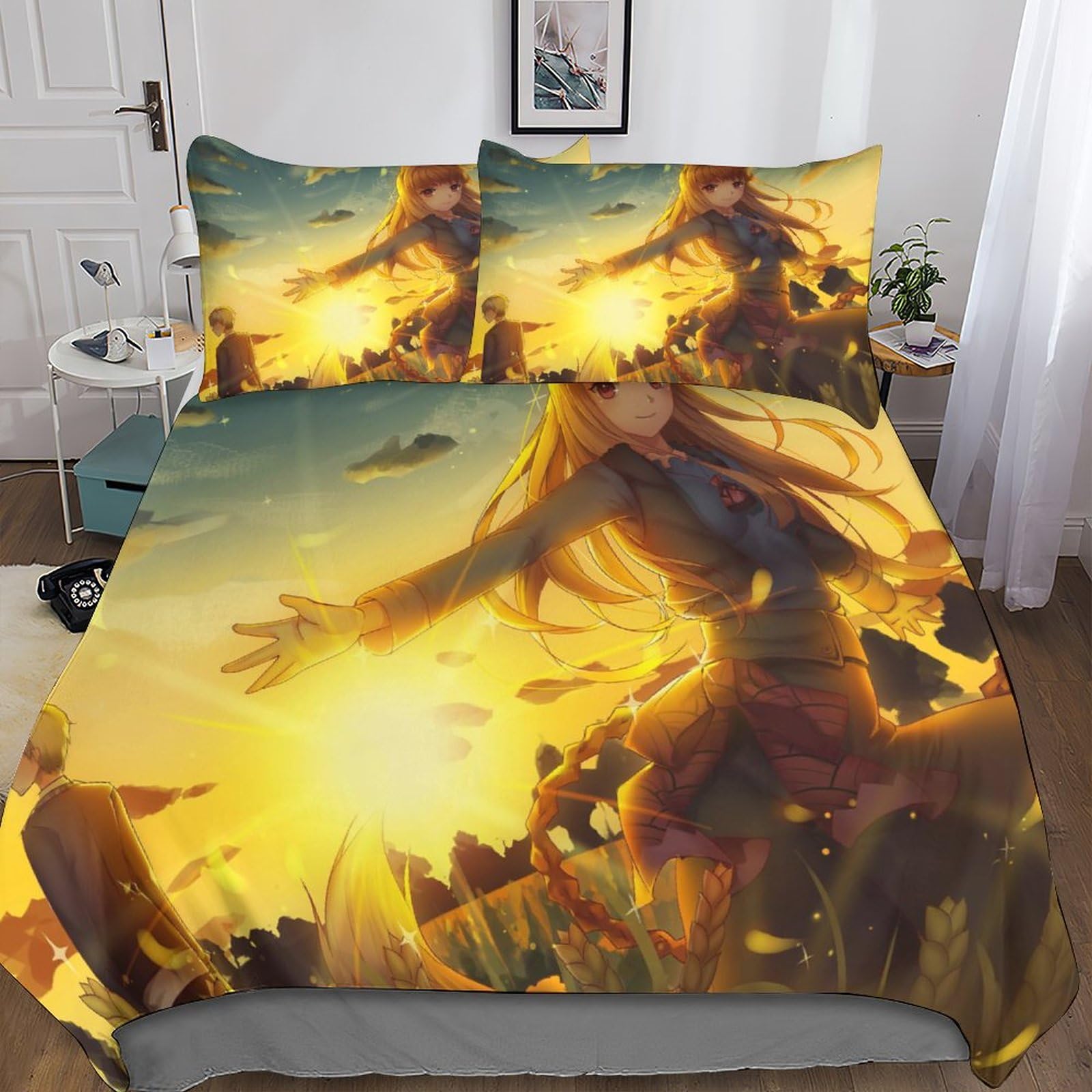 Ensemble literie anime 3D cadeau idéal ados housse de couette King