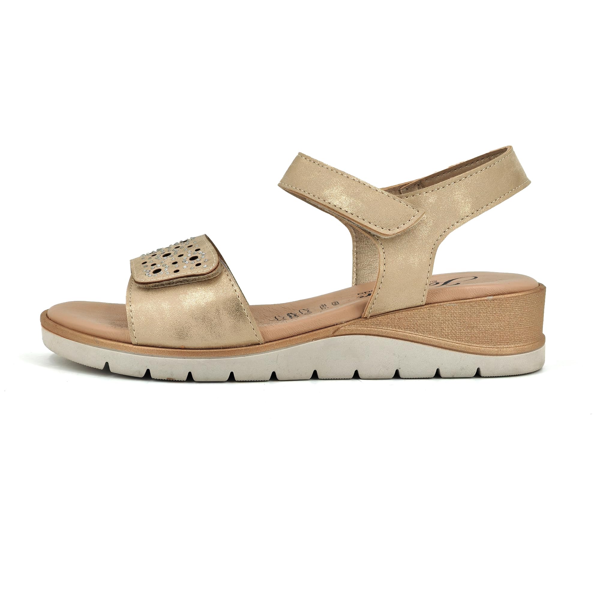 JOMIX Sandales Femme avec Scratch Chaussures de Randonnée Confortable pour Extérieur Plage Fabriqué en Italie