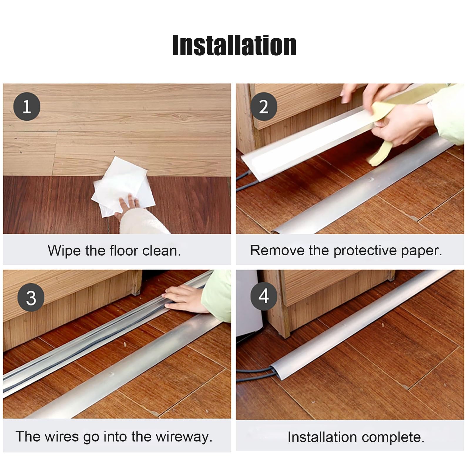 Solution de gestion des câbles, rangement de câbles décoratif pour la maison et l'extérieur, protecteur de câble réseau autocollant