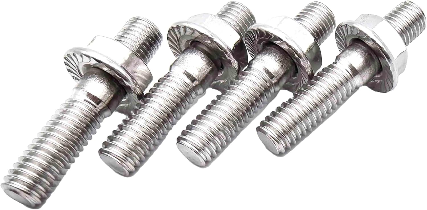 Stainless Steel Exhaust Stud Kit with Flange Nuts for Davidson 1984-2018 Big Twin Sportster XL