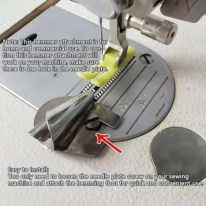 Juego de 4 Prensatelas de Dobladillo Universal para Máquina de Coser miniatura 4