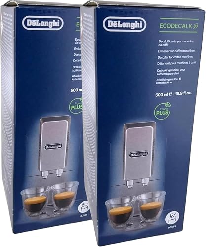 Lot de 2 détartrants 500 ml pour machine à café DeLonghi DL-pro