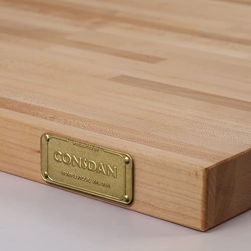 Miniatura 3 de CONSDAN Encimera de bloque de carnicero, encimera de madera maciza de arce duro cultivado en EE. UU., encimera de lavadoralavanderíacocina, mesa,