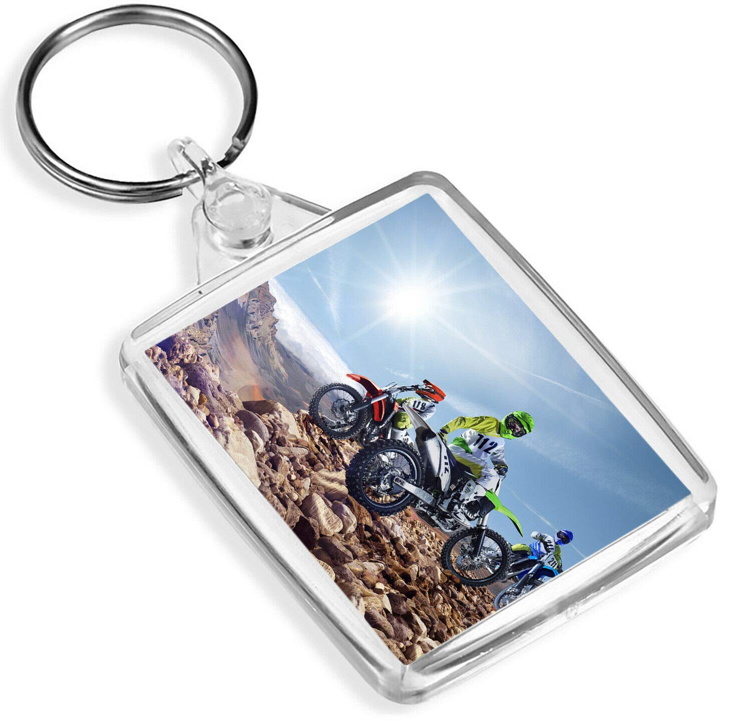 Destination Vinyl Keyrings Unisex Multi Motorcross Keyring - Ip02 - Motorbike Bike Biker Scramble 8570