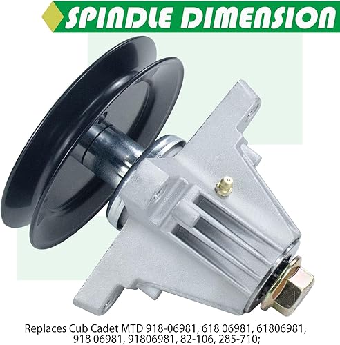 Miniatura 3 de Paquete de 3 conjuntos de husillo 918-06981 con correa 954-04077A que sustituye al husillo Cub Cadet 918-06981, husillo 918-06981, Cub Cadet