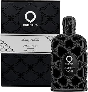 Orientica Luxury Collection Amber Noir Eau De Parfum – Woody, Spicy, Elemi, Fig, Carrot, Lily of the Valley, Cedarwood, Sandalwood, Musk - Arabic Perfume for Men & Women – 2.7oz / 80ml