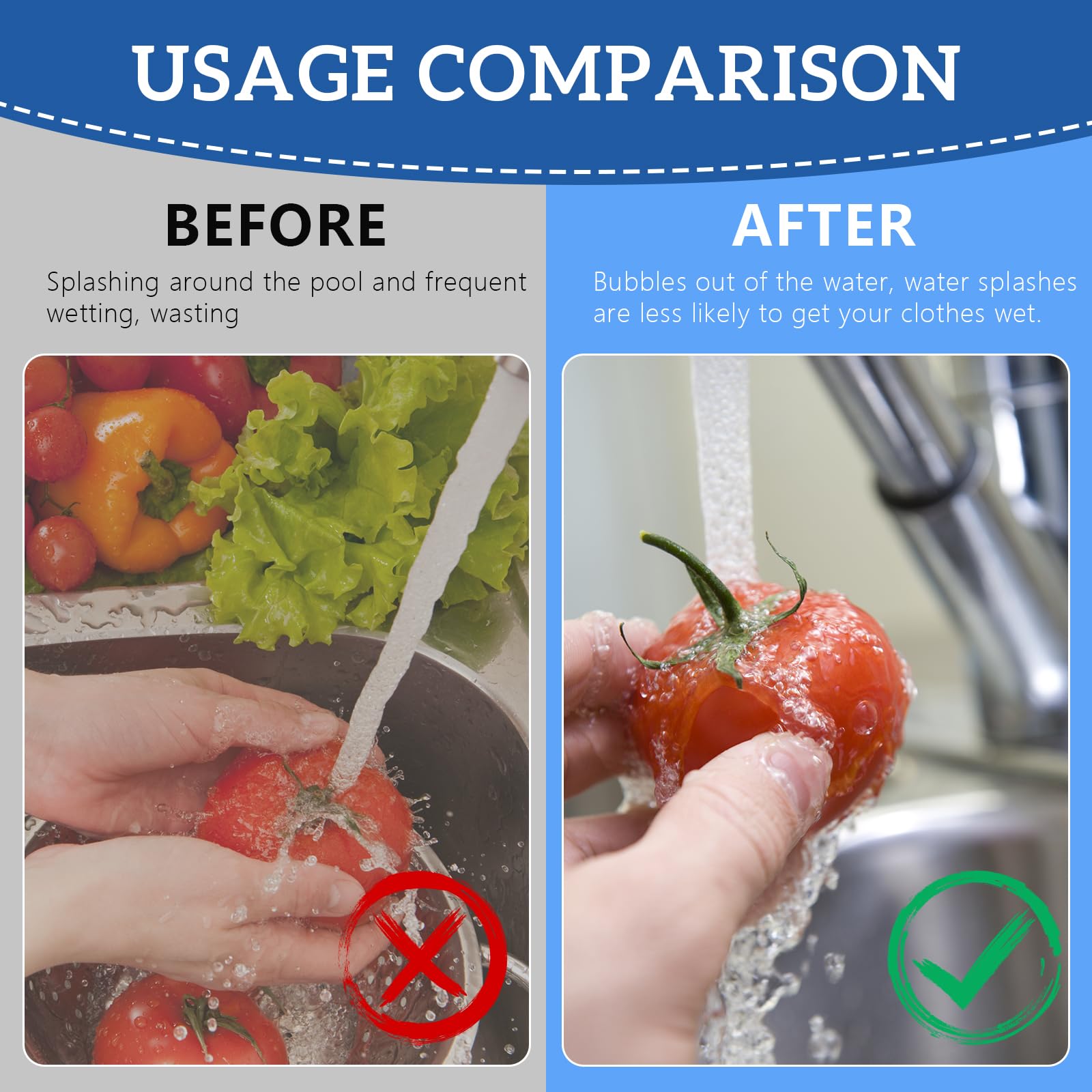 Prolunga per rubinetto da 20 cm, funzione girevole a 360°, antiesplosione e antiruggine, adatto per il bagno e le estensioni del rubinetto della cucina