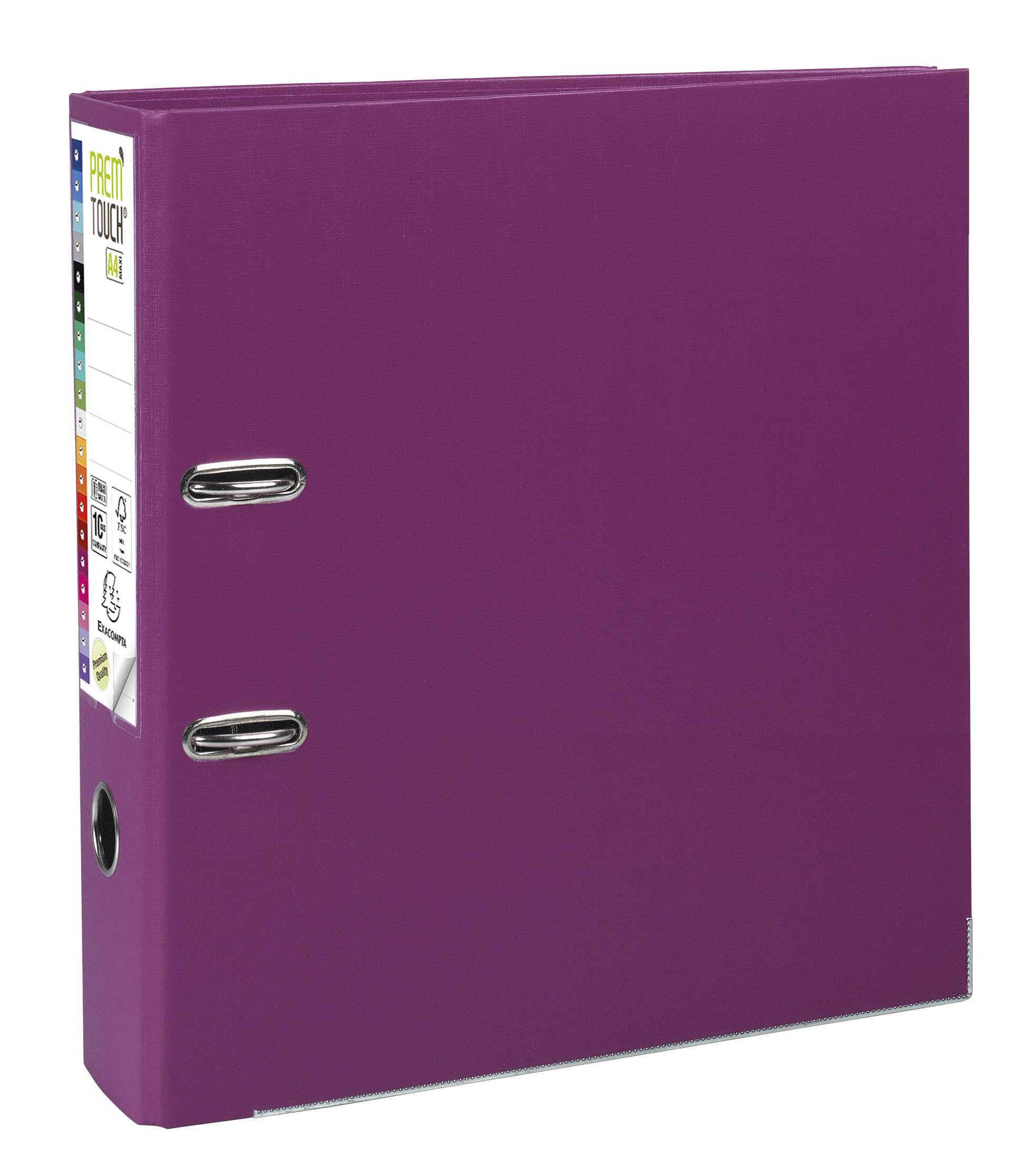 EXACOMPTA Classeur à levier en polypro PREMTOUCH dos de 8cm, coloris Fushia
