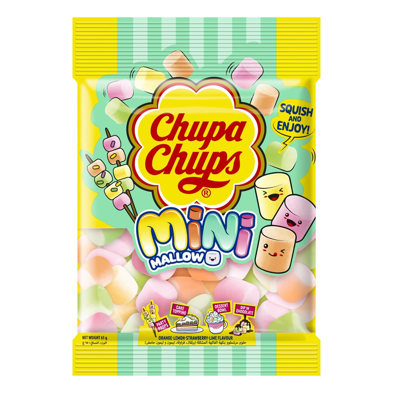 Chupa Chups Mini Marshmallow Orange-Lemon-Strawberry-Lime Flavour 65 g