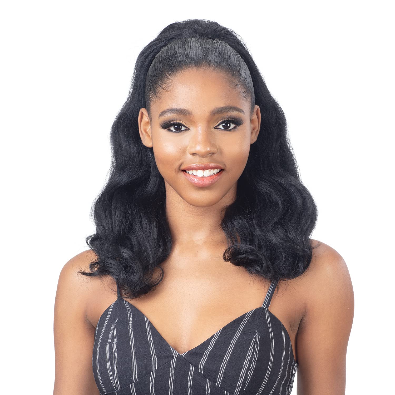 FreeTress Equal Wig Drawstring Ponytail Natural Me Natural Loose Wave (2)