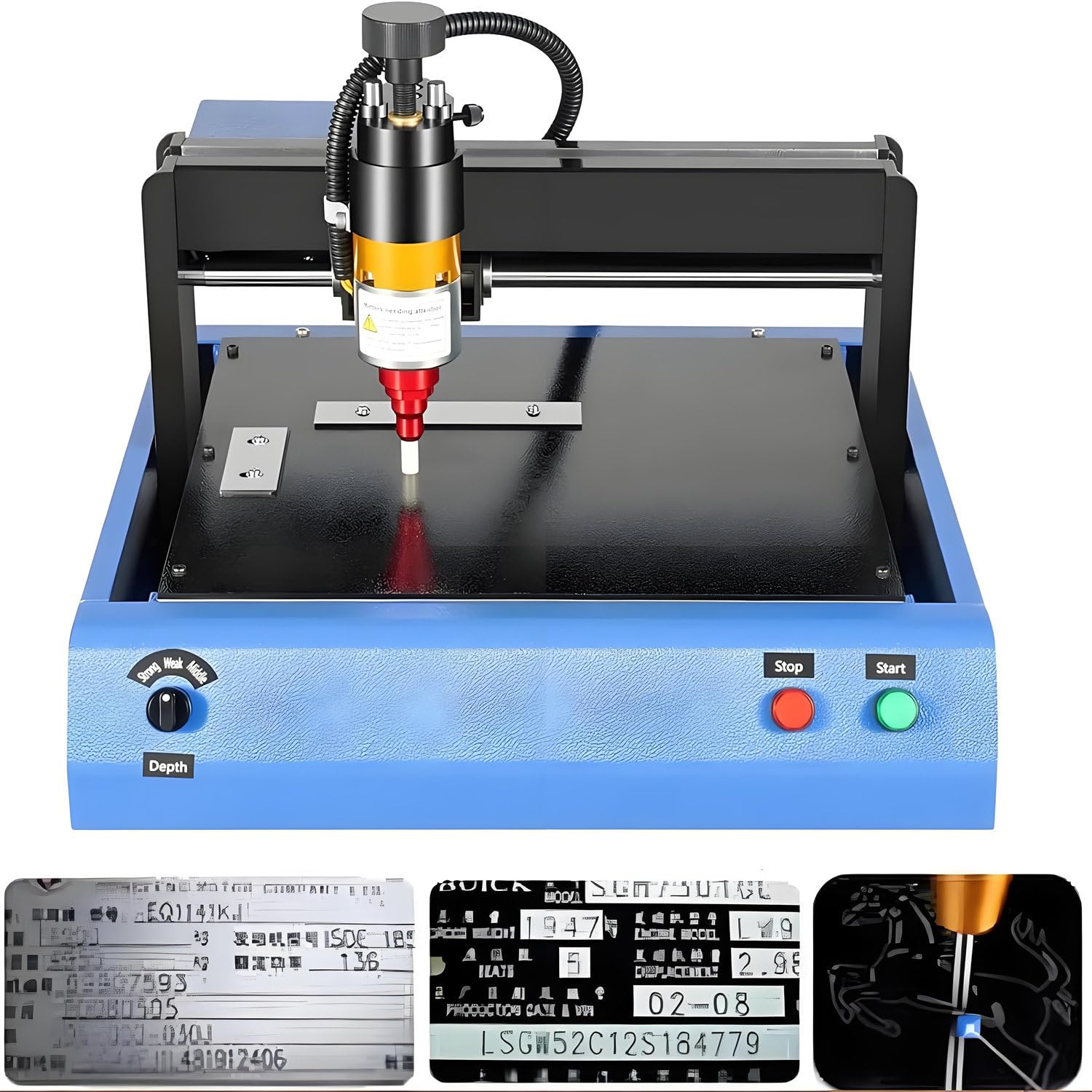 Elektryczna Maszyna Do Znakowania Metalu, 400 W, Maszyna Do Grawerowania Punktowego Metali, Cyfr, Liter, Tabliczek Znamionowych, Z Pamięcią Usb, Do Znakowania I Grawerowania 300 * 200mm