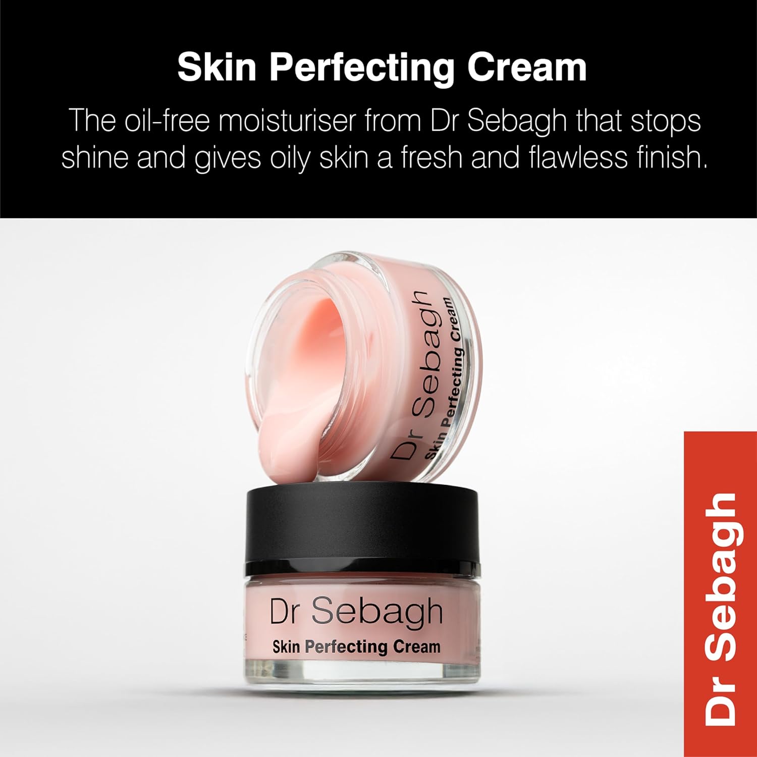 Dr Sebagh Skin Perfecting Cream (1.7 fl oz) - Lightweight Water-Based Moisturizer for Oily Skin - Non Comedogenic Face Moisturizer - Mattifying Hydrating Face Cream with Vitamin B5 & Glycerin - Image 3