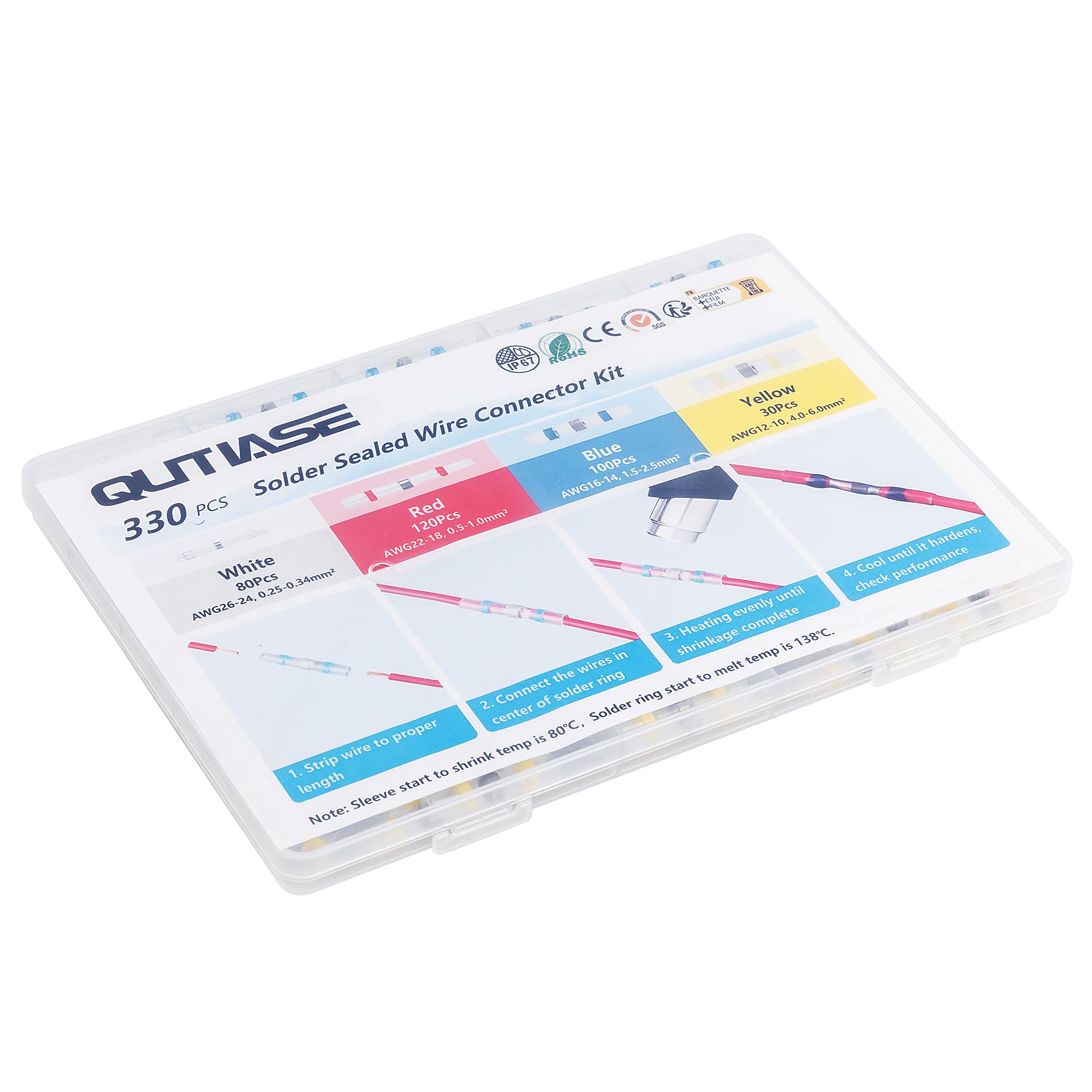 120 Connettori Termoretraibili Saldanti Impermeabili IP67 - Per Giunzioni Cavi Elettrici - Set Multicolore - Foto 10