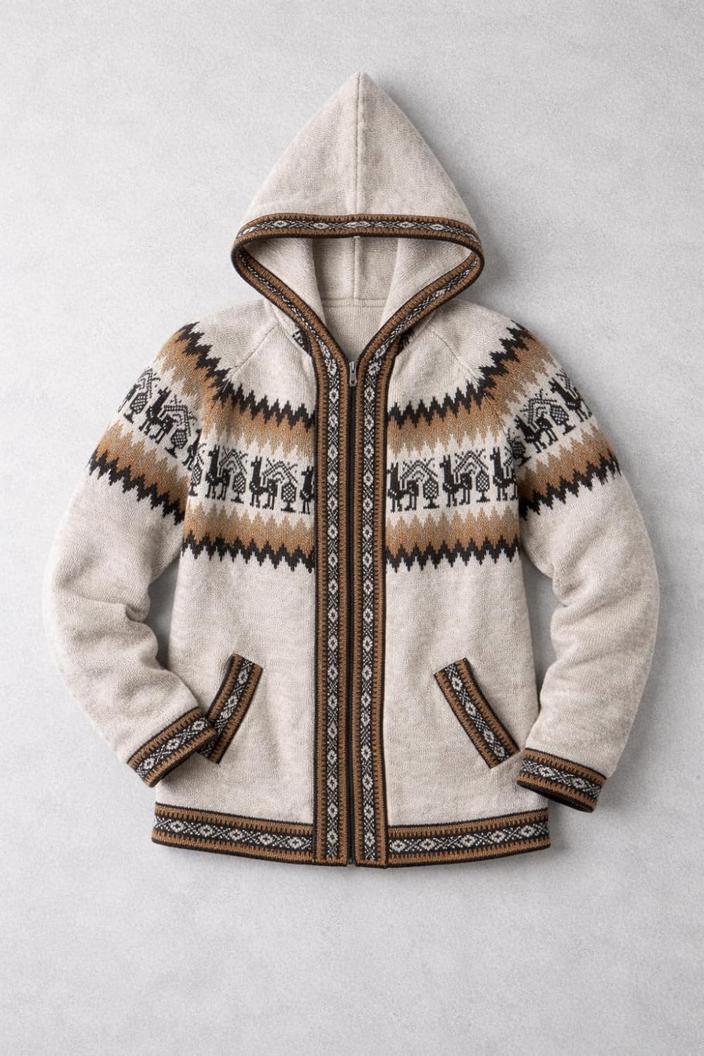 Gamboa Genuine Alpaca Cardigan Sweater for Women Winter Autumn Lightweight Soft Pullover - Image 2