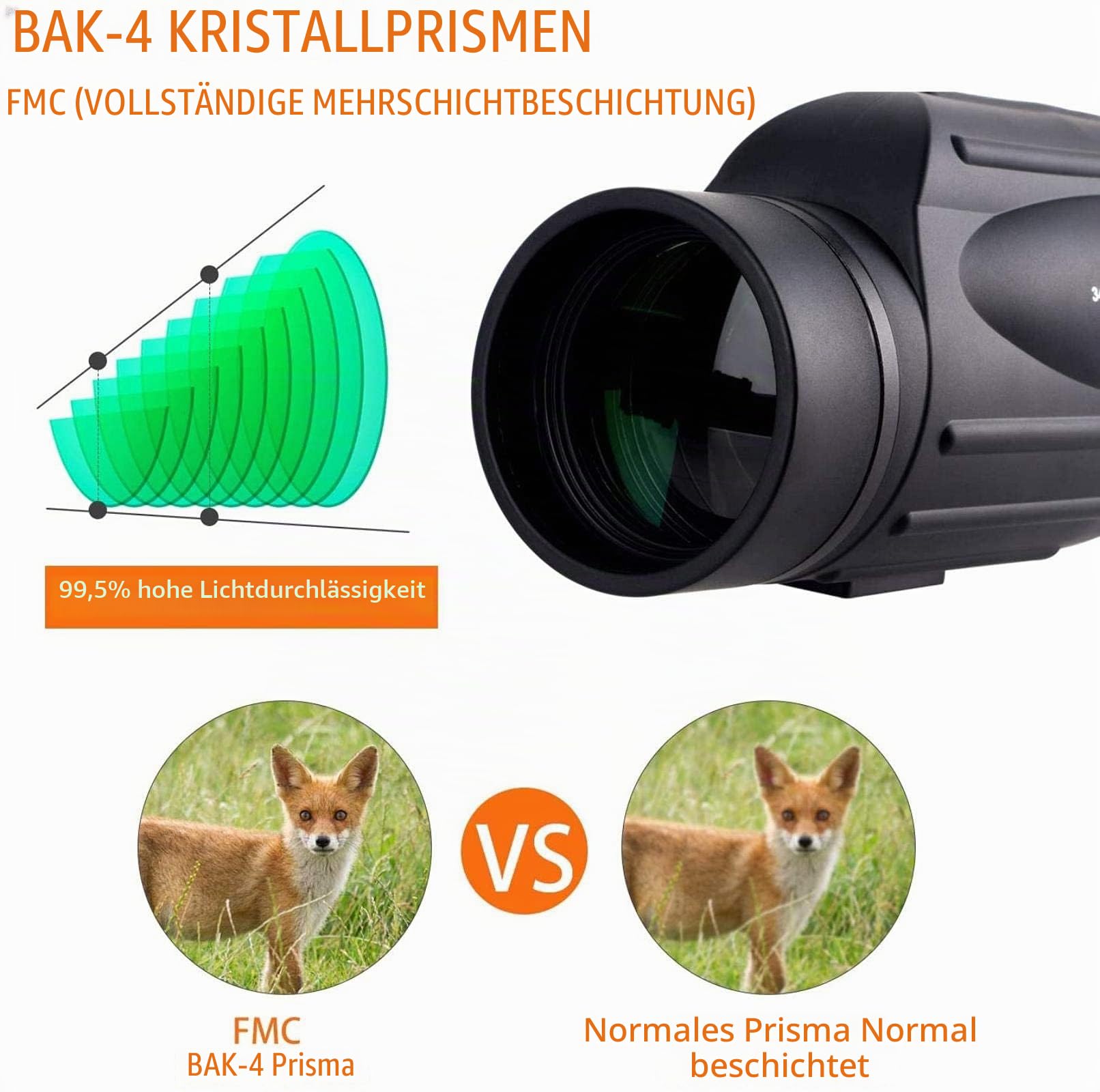 Monokular-Teleskop für Erwachsene – 13 x 50 High Power HD Optik Zoom Monokular Teleskop für Smartphone, klares FMC BAK4 Prisma wasserdichtes Monokular für Vogelbeobachtung, Camping, Konzert, Match