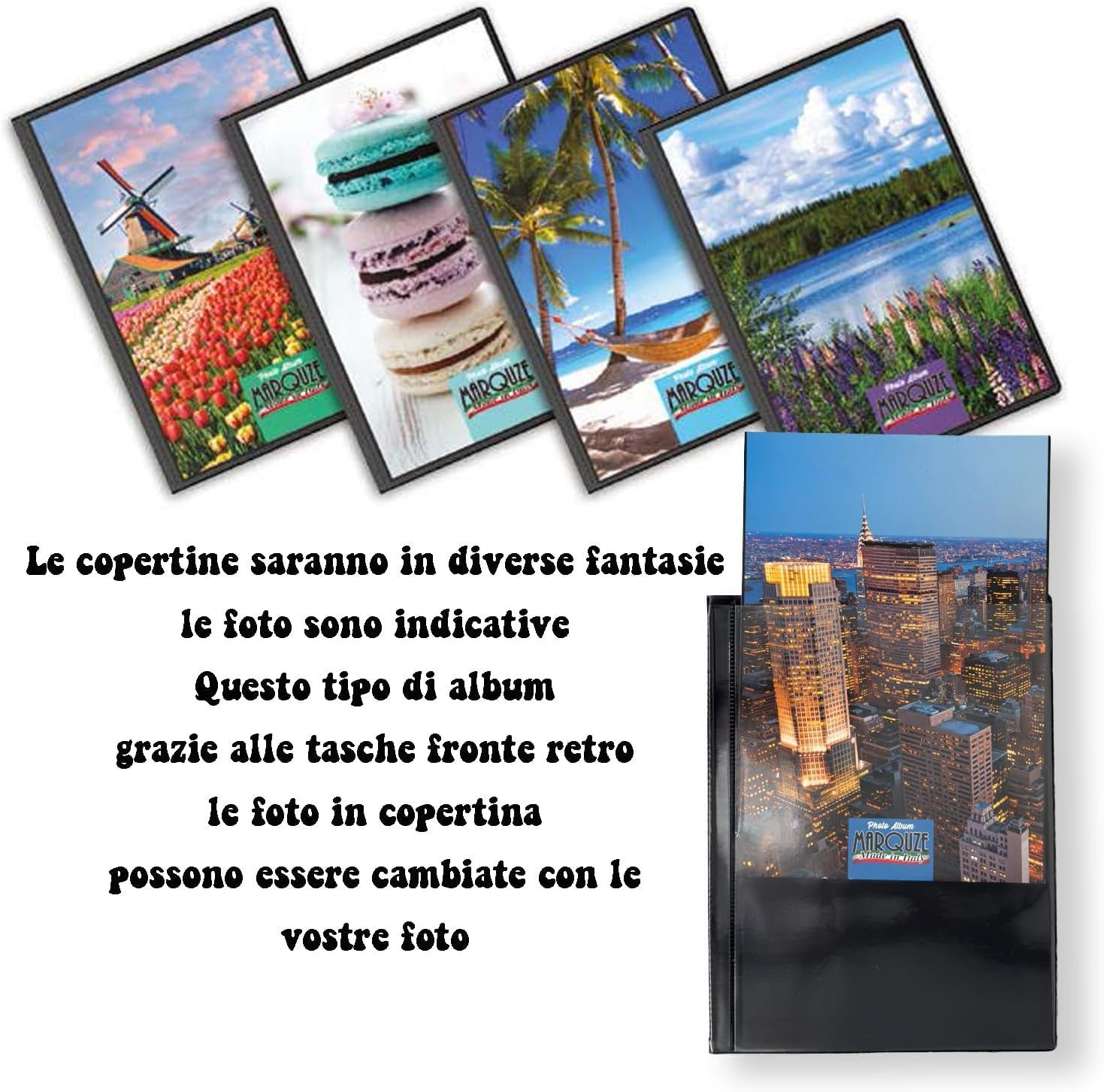10 Album Fotografici 13x19 13x18 Copertina Morbida Personalizzabile Portafoto 13 x 19 13 x 18 da 18 Bustine Perfetto per Conservare fino a 360 Foto – Ideale per Foto, Menu, Cartoline, Schede, Ricette
