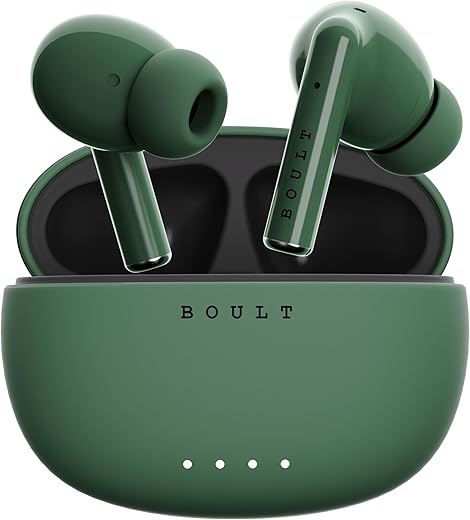 Boult W20 Truly Wireless in Ear Earbuds with 35H Playtime, Zen™ ENC Mic, 45ms Low Latency, 13mm Bass Drivers, Type-C Fast Charging, Made in…