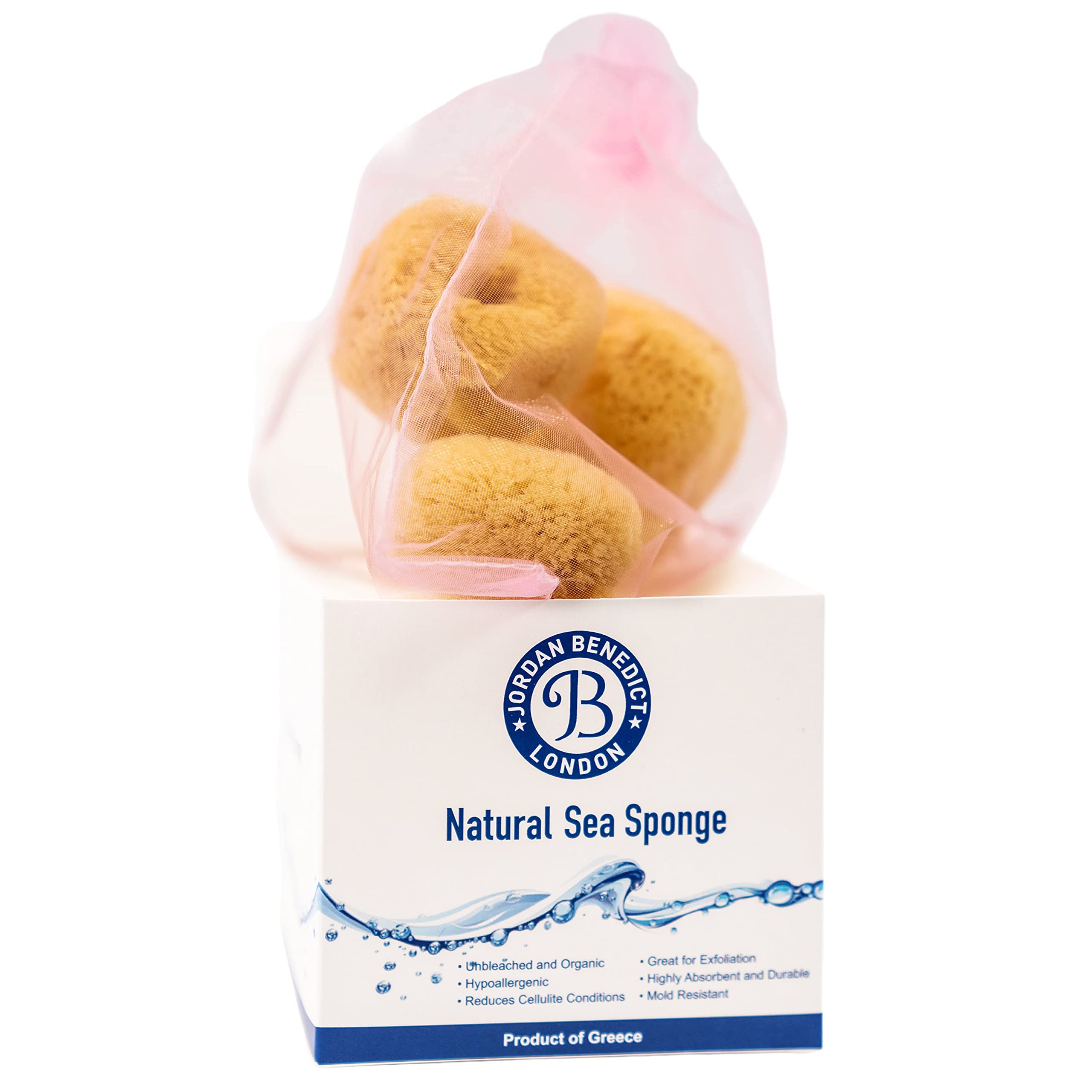 Jordan Benedict Face Care Sea Sponges - Natural Face Care Sea Sponge Pads for Exfoliation