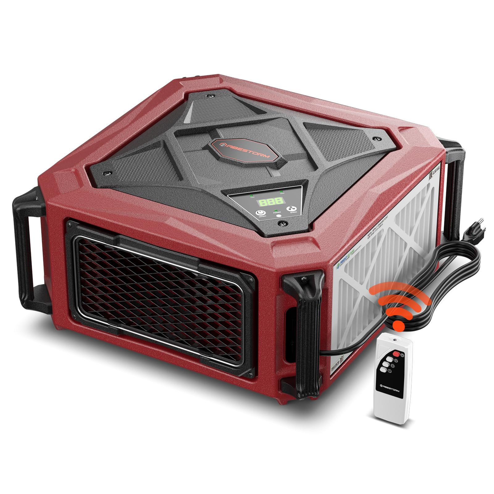 Abestorm Air Filtration System 1080 CFM, Shop Dust Collector with Strong Vortex Fan, Suitable for Woodworking Shop, Garage, Workshops, Up to 1100 Sq. Ft.