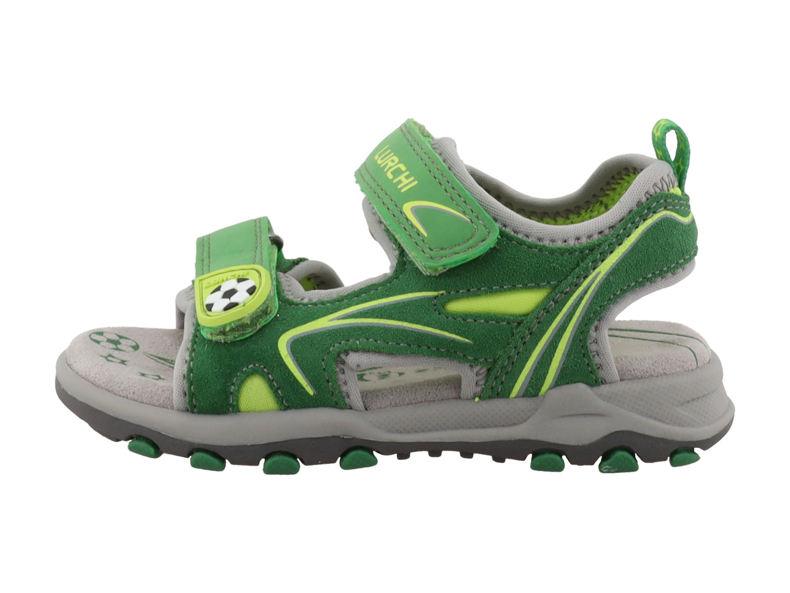 Lurchi 95L0063002, Male Sandal, dkgreen-lime,