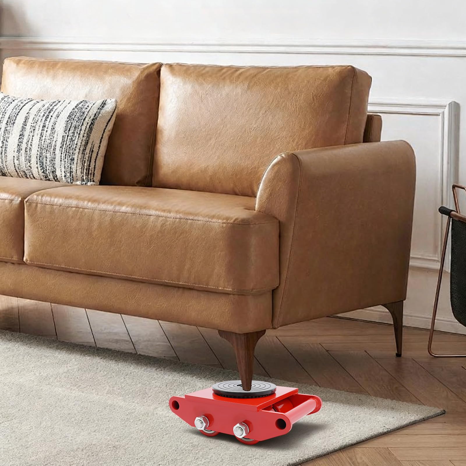 Rotelle per carri armati 6T, 280 x 210 x 105 mm, ruote pesanti, rotabili a 360°, con 4 scooter, per il trasporto di merci pesanti