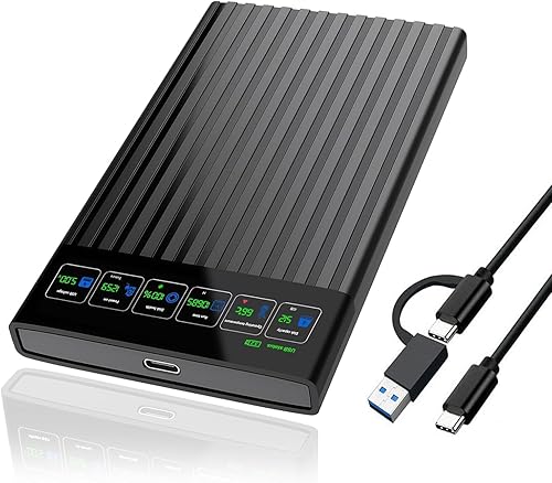 Disco duro externo portátil de 2.5 '' 750 GB con pantalla LCD Pantalla HD USB3.13.2 Tipo C Almacenamiento HDD para PC, computadora de escritorio,