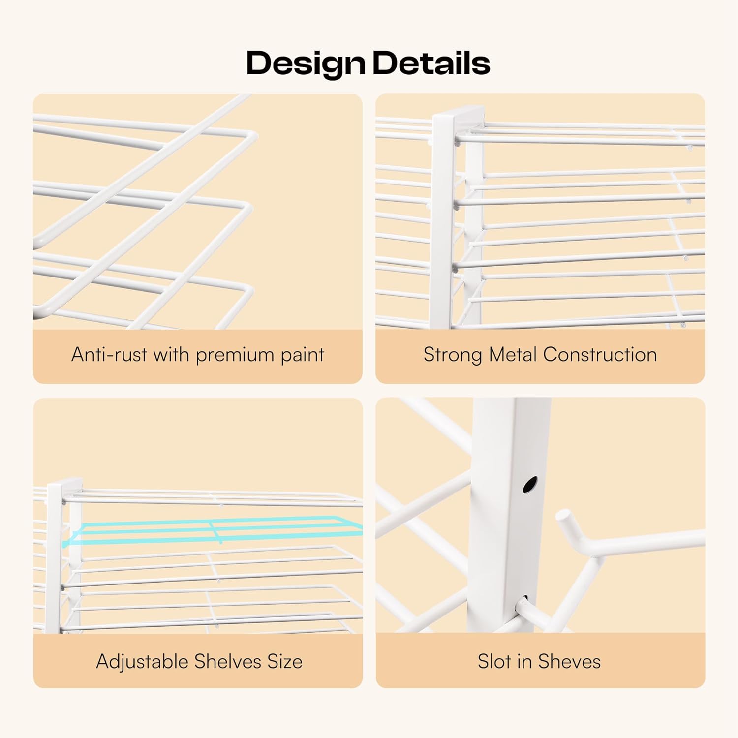 Caydo 30 Shelves Art Drying Rack, Easy Assembly Rolling Art Rack with Adjustable Shelves, Art Storage Solution for Screen Printing Frame, Lino Plates and Cabinet Doors
