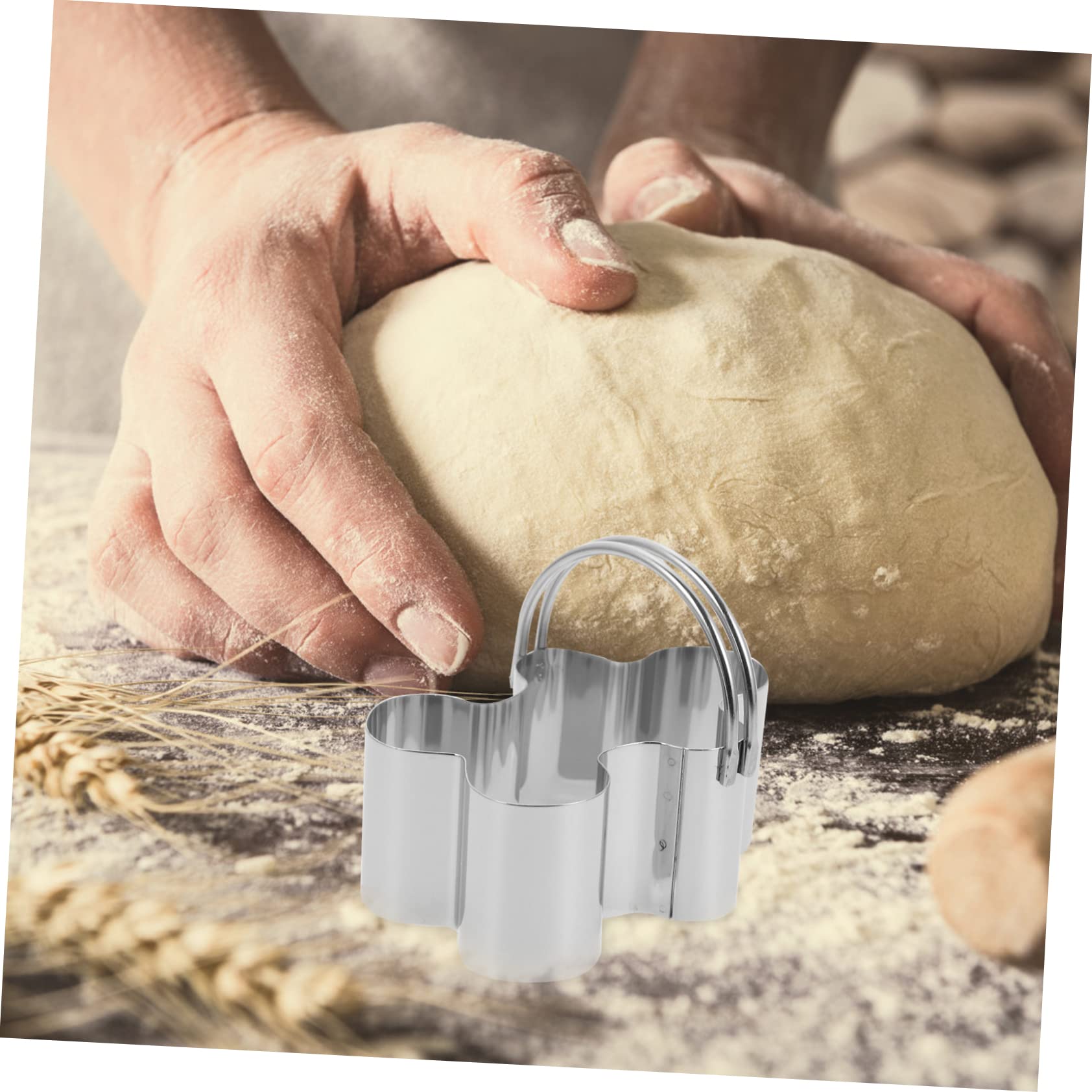 Amosfun 3 Ensembles Ensemble De 5 Anneaux De Mousse Pâtisserie Cookies Trousse Biscuit Mini Emporte-pièces Pour La Cuisson Formes D'emporte-pièces Silver Acier Inoxydable 5 Pièces * 3