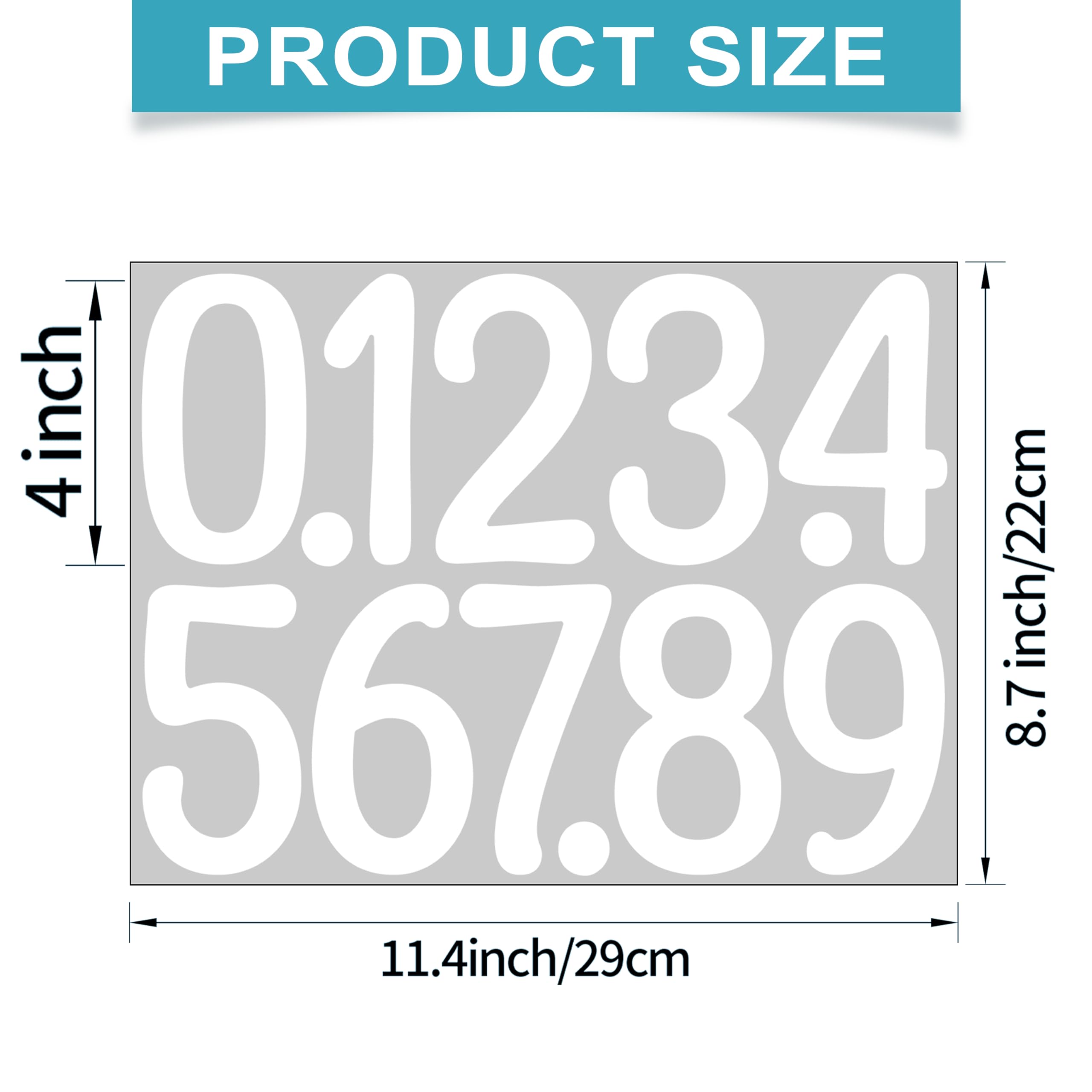 Numbered Stickers 80-Pack Premium Vinyl Number Stickers - Choose Your ...