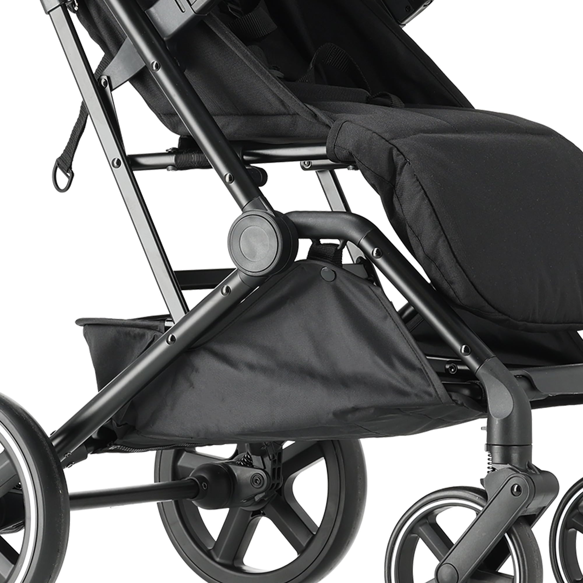 Deryan XP XL Silla de Paseo Ligera, 0-4 años, 0-22 kg, Correa de Transporte, Silla Paseo Compacta, 3 Reclinaciones, Reclinación Total, Plegado Automático, Bandolera - Negro