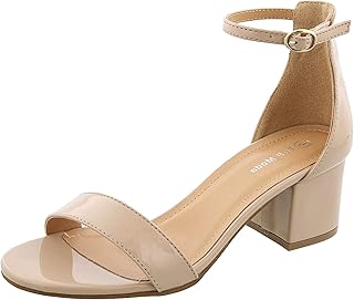 TOP Moda Darcie-1 Women's Fashion Ankle Strap Chunky Low Heel Dress Sandal Shoes