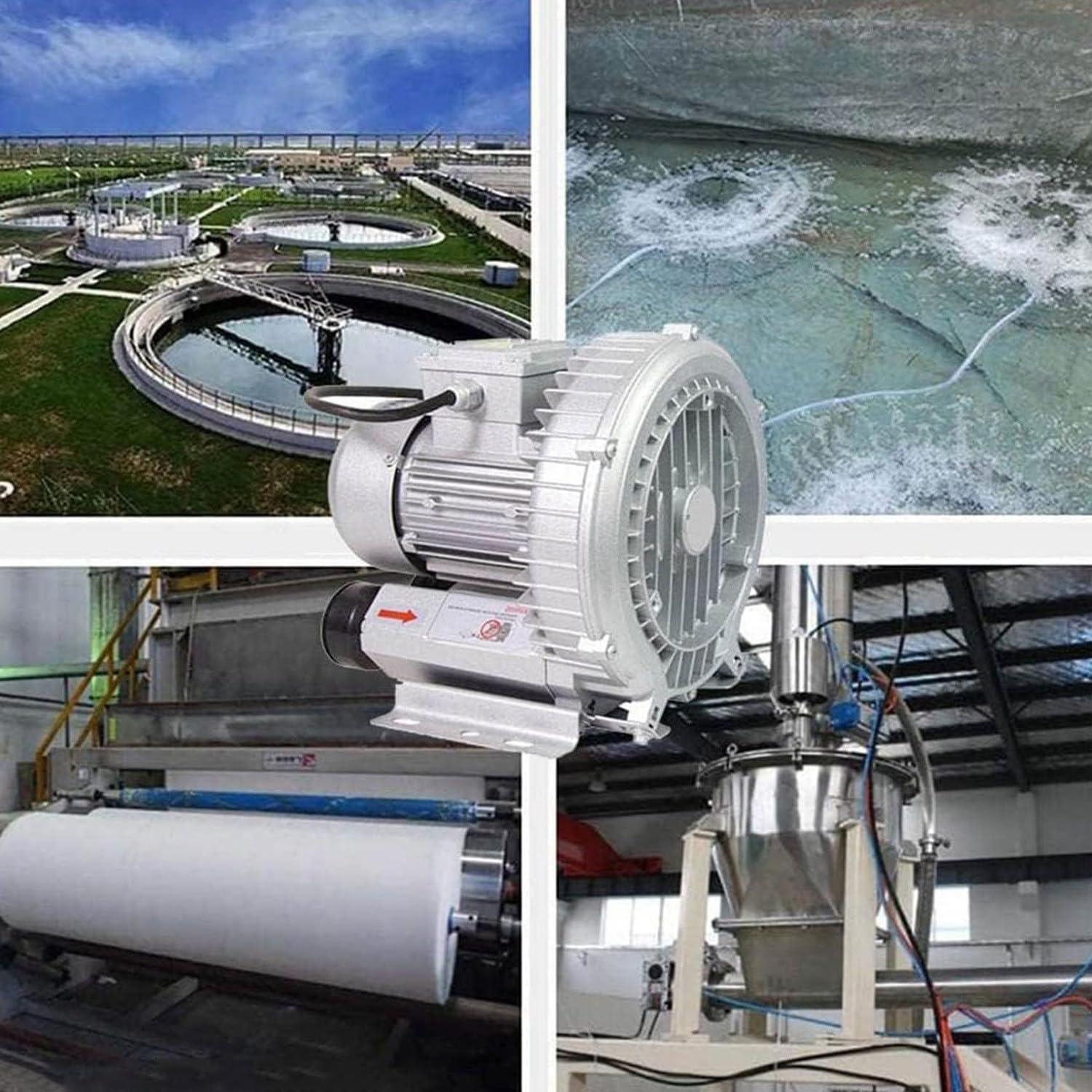 Dmuchawa regeneracyjna, wysokociśnieniowa dmuchawa pierścieniowa wirowa 220 V 50 Hz jednofazowa przemysłowa pompa próżniowa 120 W-1500 W Opcjonalnie do dmuchania powietrza lub ssania do napowietrzania