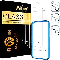 Vista 13 de Ailun Paquete de 2 protectores de pantalla para iPhone 12 Pro Max [6.7 pulgadas] + 2 protectores de lente de cámara, película de vidrio templado