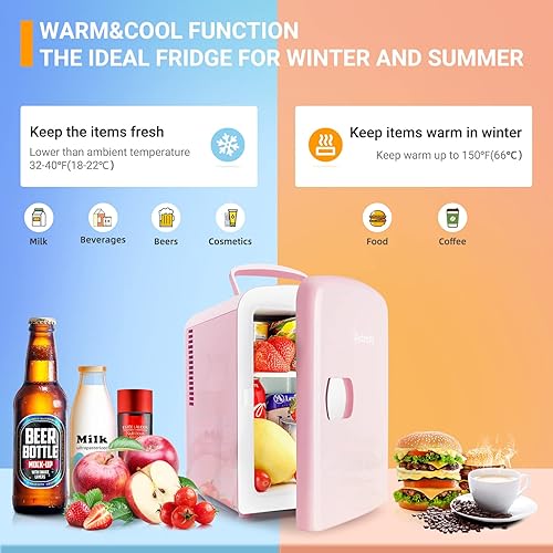 Miniatura 6 de AstroAI Mini refrigerador convertidor de CA a CC, 4 litros6 latas