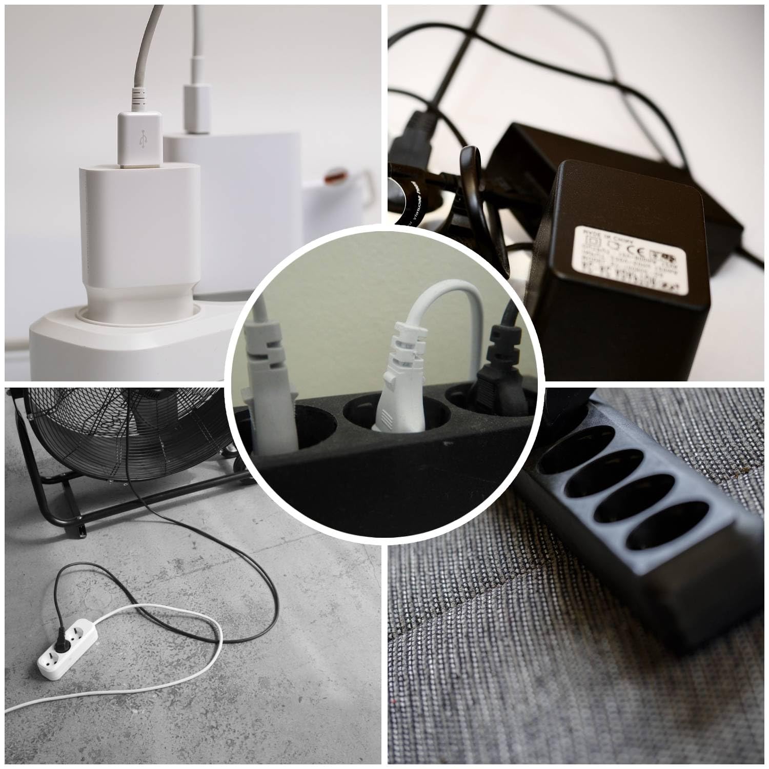 Lumiled listwa zasilająca z 3 gniazdami, kabel 3 m, biały, przewód H05VV-F 3G, wtyczka typu E/F, wielokrotne gniazdo E, 10A 2300W 250V, IP20, uchwyt do zawieszenia
