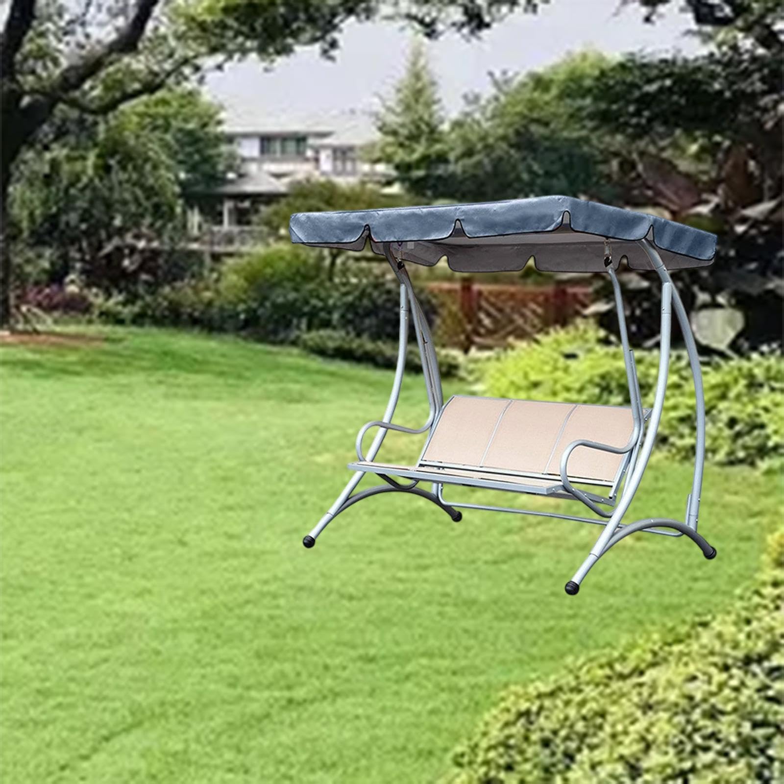 Cubierta de Reemplazo para Balancín Exterior Tela Oxford Impermeable para de Columpio y Hamacas Protección Lluvia y Polvo Adecuada, Azul Marino