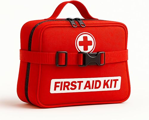 Miniatura 2 de Kit de primeros auxilios impermeable de 429 piezas premium con mini bolsa, kit de emergencia organizado con compartimentos etiquetados para el