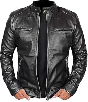 Febzo Fashions New Men Motorcycle Leather Jacket with Hoodie
