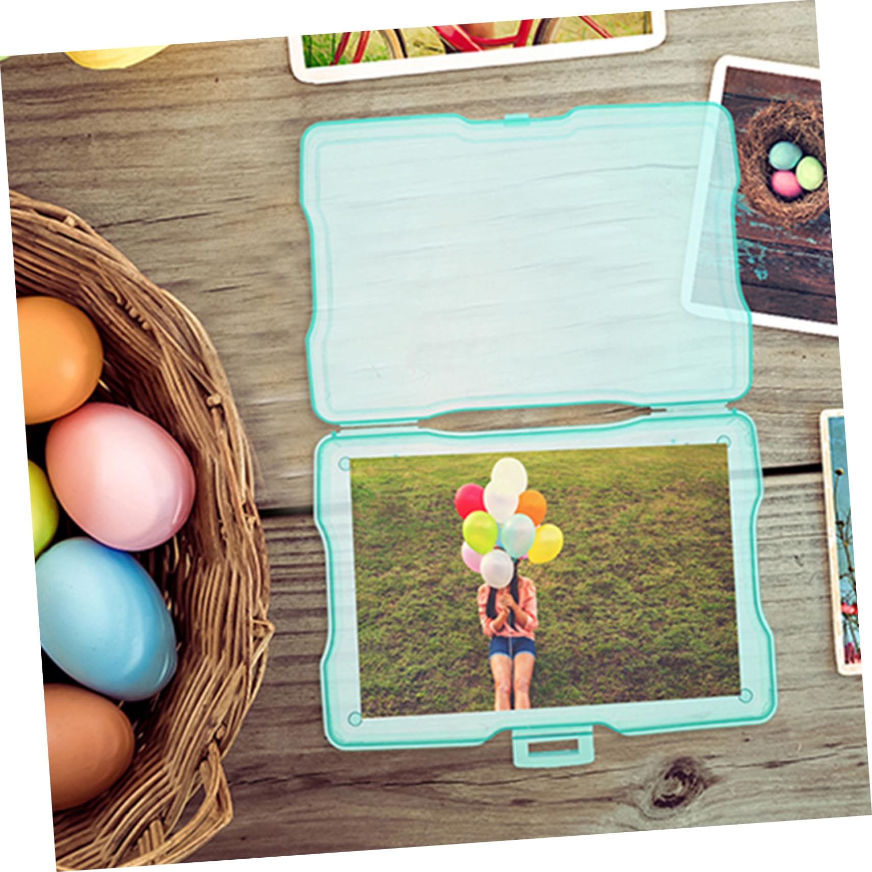 2 Ensembles Boîte de Rangement pour Photos Pratique, en Plastique