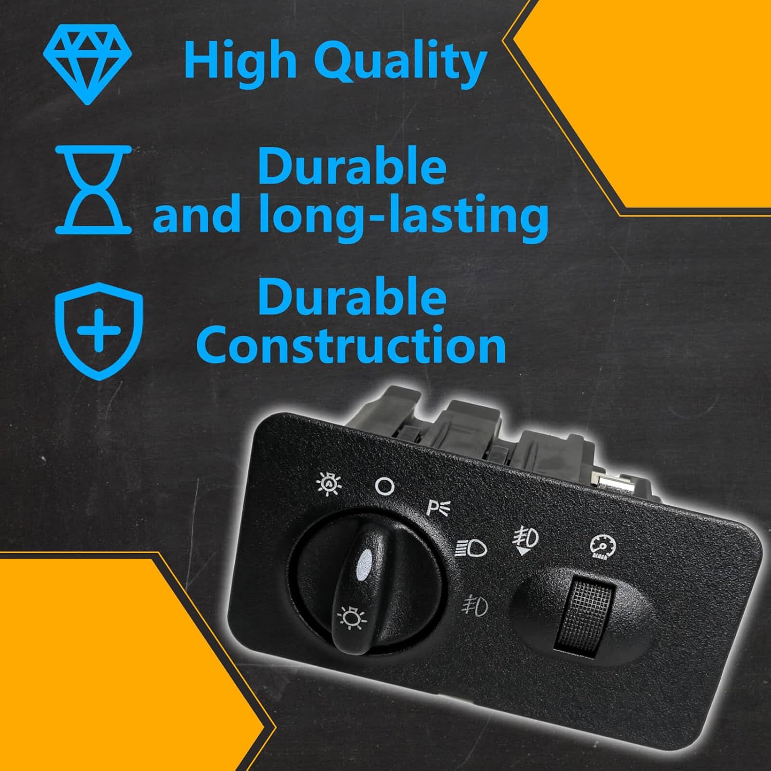 Headlight Switch 2C3Z11654DAB Compatible with Ford F-250 F-350 F-450 F-550 Super Duty 2002-2004 Automatic Headlamp Dimmer and Fog Light Switch Replacement for 2C3Z11654DAA 1S6162