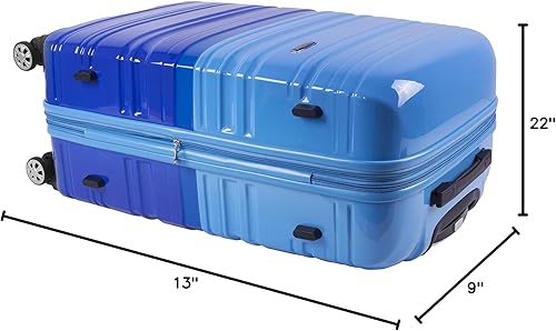 Miniatura 111 de Rockland - Maleta de viaje Melbourne, rígida y expandible, con ruedas giratorias, Azul